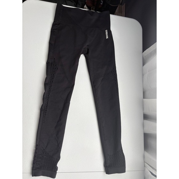 Gymshark Vital Seamless Leggings High Waisted Workout Gym Activewear Black M - Picture 1 of 7